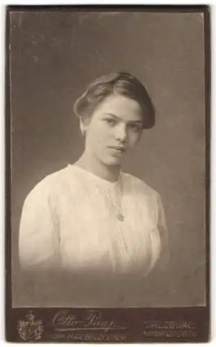 Fotografie Otto Paap, Salzburg, Mirabellplatz 6, Porträt einer jungen Frau