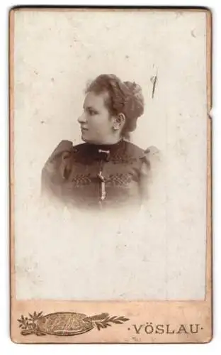 Fotografie Louis Pichler, Vöslau, Schulgasse 22, Porträt einer Frau im Profil