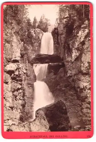 Fotografie Würthle & Spinnhirn, Salzburg, Schwarzstrasse 1, Ansicht Golling, Aubachfall bei Golling