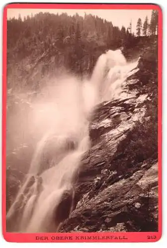 Fotografie Würthle & Spinnhirn, Salzburg, Schwarzstrasse 3, Ansicht Krimml, beeindruckender Wasserfall
