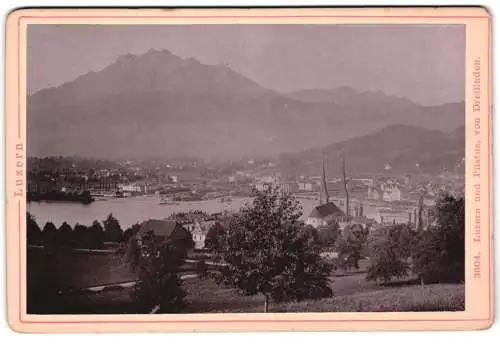 Fotografie Diezel & Langer, Wien, Ansicht Luzern, Ortspanorama mit Pilatus, von Dreilinden