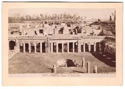Fotografie unbekannter Fotograf, Ansicht Pompeji, antike Ruinen in Pompeji, Casa di Diomede