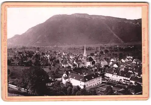 Fotografie Römmler & Jonas, Dresden, Ansicht Stans, Blick zur Stadt mit Bürgenstock, Landschaftsansicht