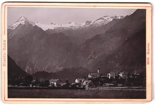Fotografie Diezel & Langer, Wien, Ansicht Kaprun, Blick nach dem Ort mit Alpenpanorama