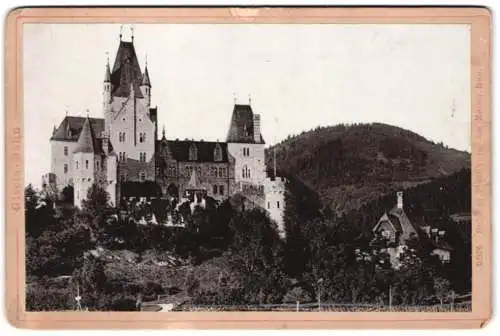 Fotografie Diezel & Langer, Wien, Ansicht Bruck an der Grossglocknerstrasse, Schloss Fischhorn mit Berglandschaft