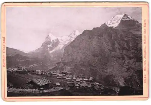 Fotografie Diezel & Langer, Wien, Ansicht Mürren, Jungfrau, Mönch und Eiger