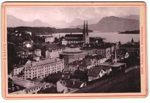 Fotografie Diezel & Langer, Wien, Ansicht Luzern, Blick über die Stadt mit See und Bergen