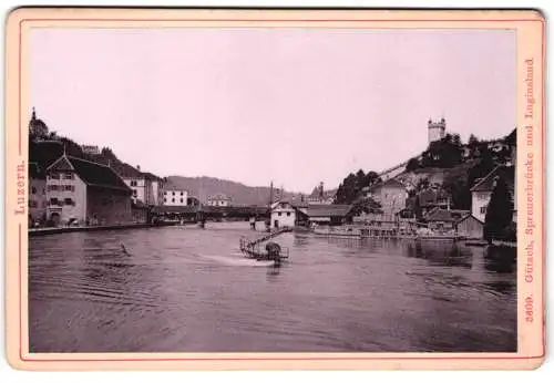 Fotografie Römmler & Jonas, Dresden, Ansicht Luzern, Gütsch, Spreuerbrücke und Luginsland