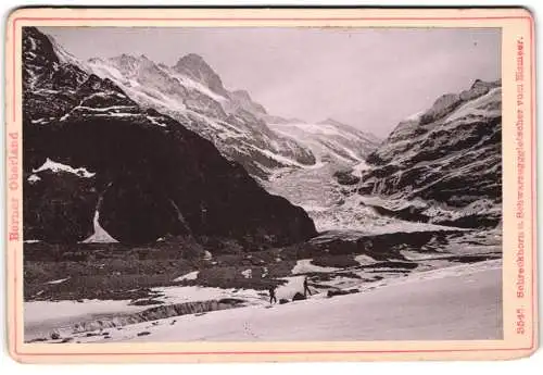 Fotografie Diezel & Langer, Wien, Ansicht Grindelwald, Schreckhorn und Schwarzeggletscher vom Eismeer