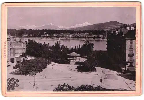 Fotografie unbekannter Fotograf, Ansicht Genf, La Place des Alpes, idyllische Stadtansicht
