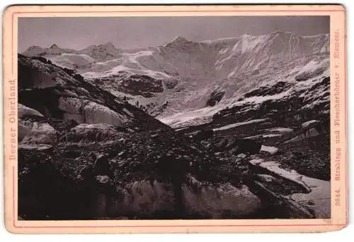 Fotografie Diezel & Langer, Wien, Ansicht Strahlegg, Fiescherhörner, majestätische Berglandschaft, Gletscher