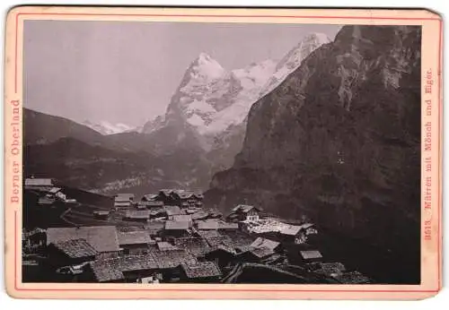 Fotografie Diezel & Langer, Wien, Ansicht Mürren, majestätische Berglandschaft mit Mönch und Eiger