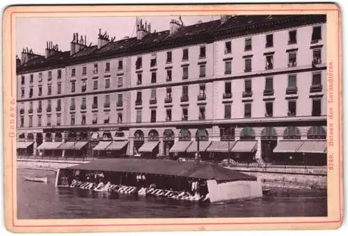 Fotografie Diezel & Langer, Wien, Ansicht Genf, Wäscherinnen, Bateau des Lavandieres