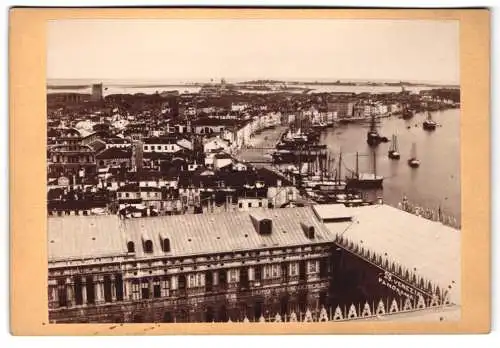Fotografie unbekannter Fotograf, Ansicht Venedig, Panoramaansicht des Hafens