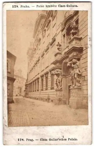 Fotografie F. Fridrich, Prag, Ansicht Prag, Clam-Gallas`sches Palais, Palác hrabete Clam-Gallasa
