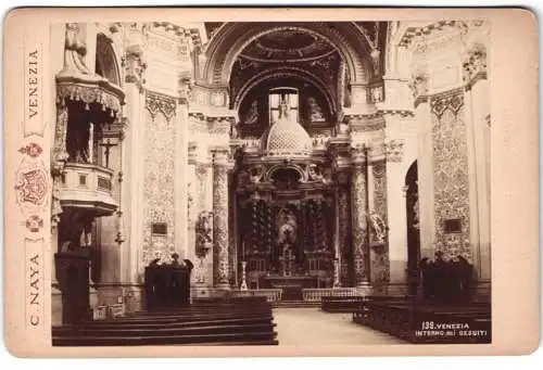 Fotografie C. Naya, Venedig, Piazza S. Marco, Ansicht Venedig, Interno dei Gesuiti, Innenraum einer Kirche