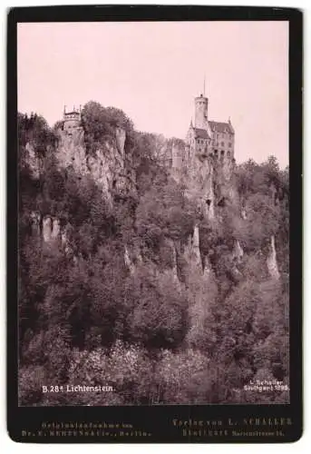 Fotografie L. Schaller, Stuttgart, Marienstrasse 14, Ansicht Lichtenstein, Blick auf Schloss Lichtenstein, 1893