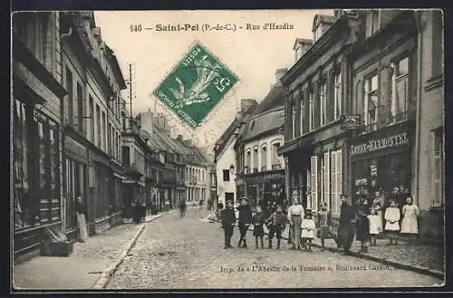 AK Saint-Pol, Rue d`Hesdin, Magasins