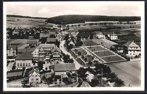 AK Möttlingen, Panorama vom Flugzeug aus