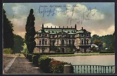 AK Dresden, Palais im Grossen Garten
