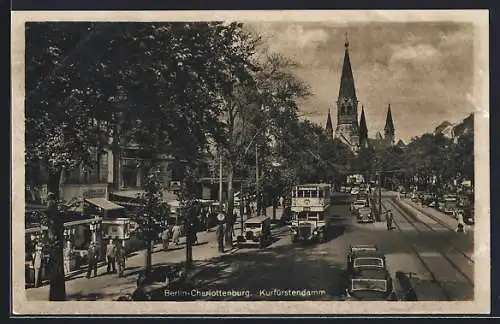 AK Berlin-Charlottenburg, Kurfürstendamm mit Gedächtnis-Kirche