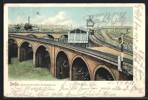 AK Berlin-Kreuzberg, Elektrische Hochbahn, Das Gleisdreieck, U-Bahn