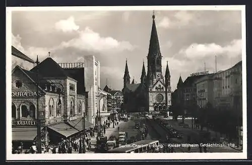 AK Berlin-Charlottenburg, Kaiser Wilhelm-Gedächtnis-Kirche und Gloria-Palast