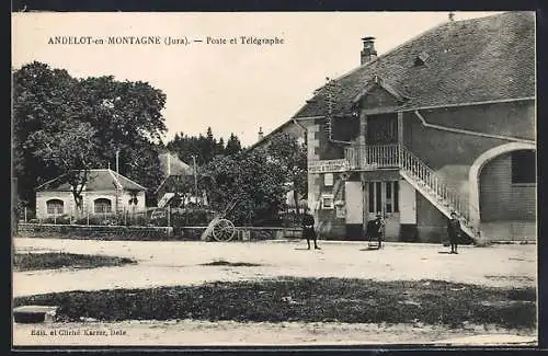 AK Andelot-en-Montagne, Poste et Telegraphe
