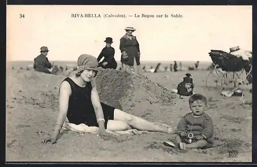 AK Ouistreham /Calvados, Riva-Bella, Le Repos sur le Sable