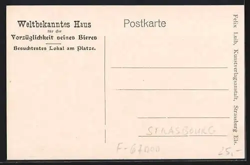 AK Strassburg, Restaurant Estaminet Piton, Storchennest