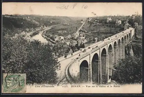 AK Dinan, vue générale avec le viaduc au premier plan
