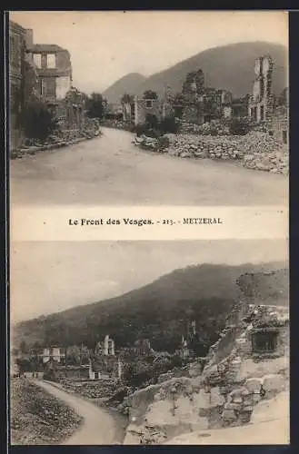 AK Metzeral, Le Front des Vosges mit Ruinen