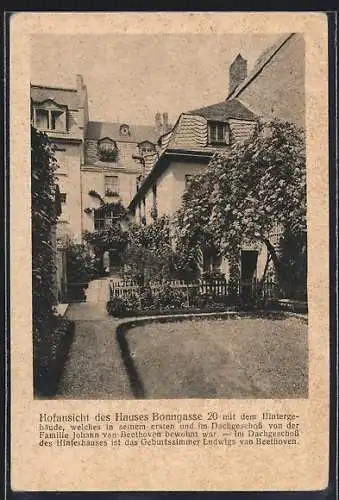 AK Bonn, Beethoven`s Geburtshaus in der Bonngasse 20