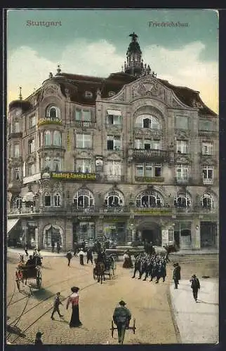 AK Stuttgart, Friedrichsbau mit Geschäften