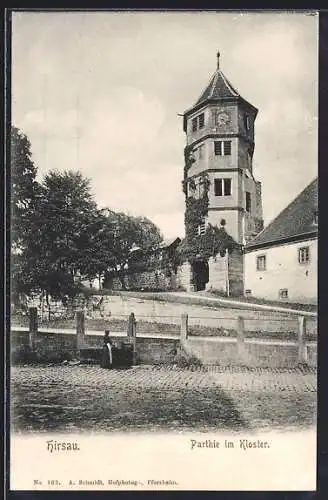 AK Hirsau, Partie im Kloster mit Turm