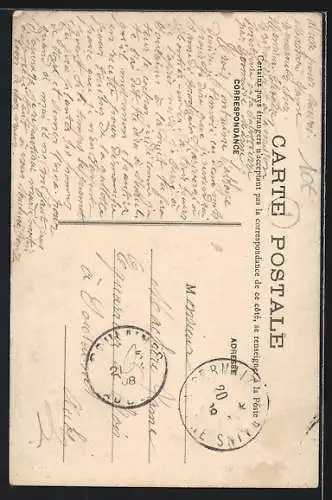 AK Troisfontaines, L`Abbaye, Le Cloître avec enfants dans le couloir voûté