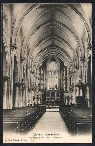AK Nogent /Hte-Marne, Intérieur de l`Église St-Jean