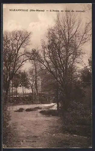 AK Maranville /Hte-Marne, L`Aujon en aval du vannage