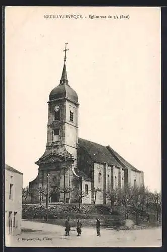AK Neuilly-l`Évêque, Église vue de 3/4, Sud