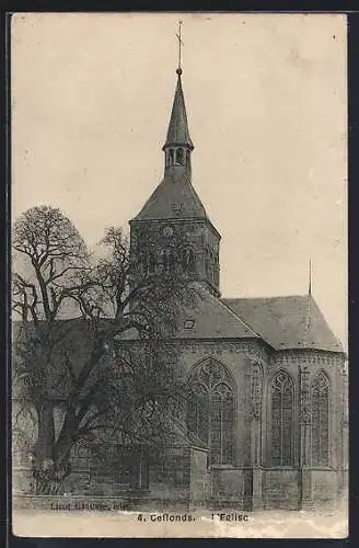 AK Ceffonds, Église et grand arbre à côté