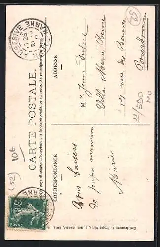 AK Auberive, Porte d`Honneur de la Colonie Pénitentiaire, grille en fer forgé du XVIIe siècle