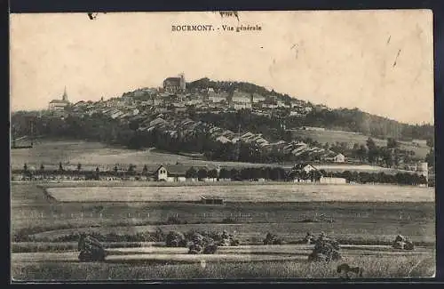 AK Bourmont, Vue générale du village depuis les champs environnants
