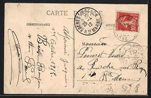 AK Bourmont, Vue générale du village depuis les champs environnants