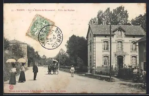 AK Wassy, Sur la Route de Brousseval, Villa des Roches