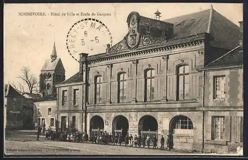 AK Sommevoire, Hôtel de Ville et École de Garcons