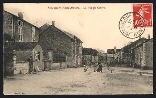 AK Rimaucourt /Haute-Marne, La Rue du Centre