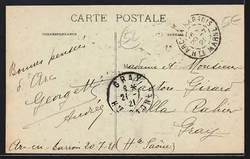 AK Arc-en-Barrois, École des Garcons avec des enfants jouant devant l`école