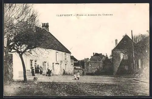 AK Clefmont, Poste et Avenue du Château