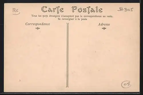AK Vivier, Frère Robert, Vue du village avec étang et chemin bordé d`arbres