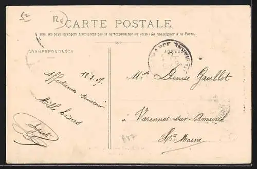 AK Villiers-sur-Suize, Un Coin du Village pendant les Manoeuvres de Forteresse en 1906